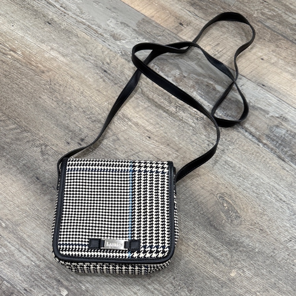 Houndstooth Plaid Ralph Lauren Crossbody